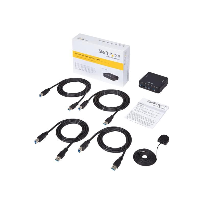 STARTECH.COM USB 3.0 Sharing Switch 4x4 für Peripheriegeräte - USB Umschalter für Mac / Windows / Li