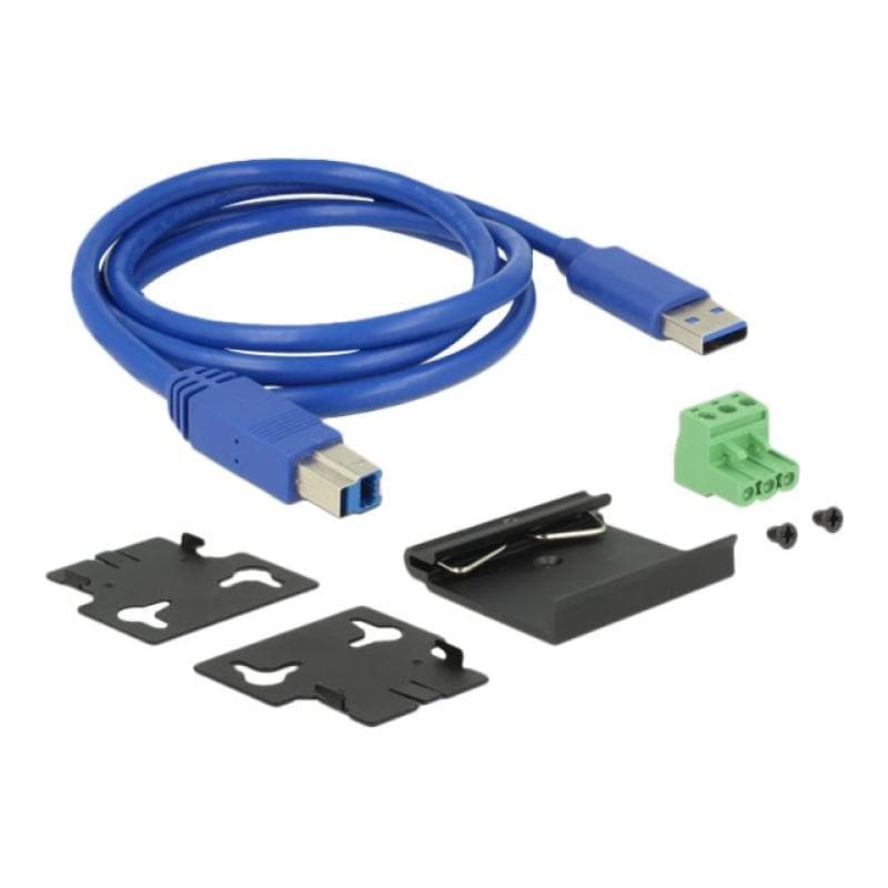 DELOCK Externer Industrie Hub 10 x USB 3.0 Typ-A mit 20 kV ESD Schutz Delock
