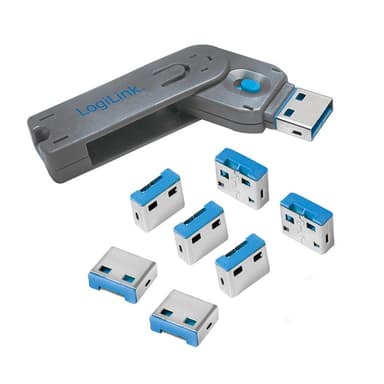 LOGILINK AU0045 USB Port Lock 1 Key + 8 Locks
