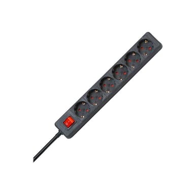 KOPP 120915006 Steckdosenleiste mit Schalter Schwarz