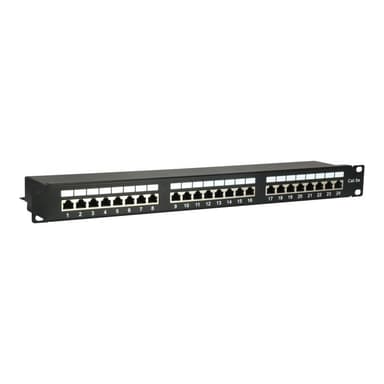 EQUIP Patchpanel 24x RJ45 Cat5e 19″ 1HE schwarz