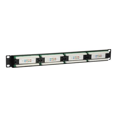 EQUIP Patchpanel 24x RJ45 Cat5e 19″ 1HE schwarz