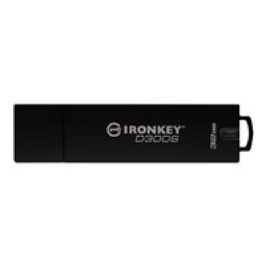 KINGSTON 32GB D300S AES 256 XTS Encrypted USB Drive