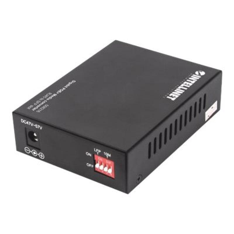 INTELLINET Gigabit PoE + Medienkonverter RJ45 SFP 120km