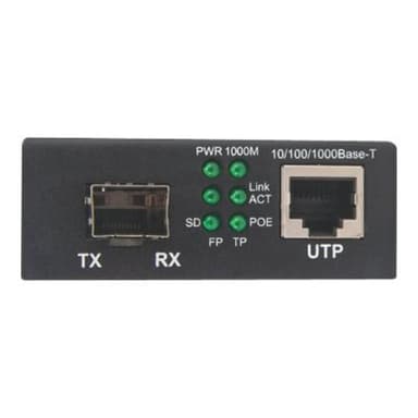 INTELLINET Gigabit PoE + Medienkonverter RJ45 SFP 120km