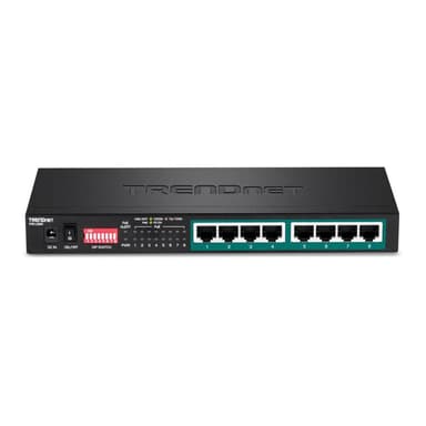 TRENDNET Switch 8-port Gbit PoE+ long range 200m 65W Metal