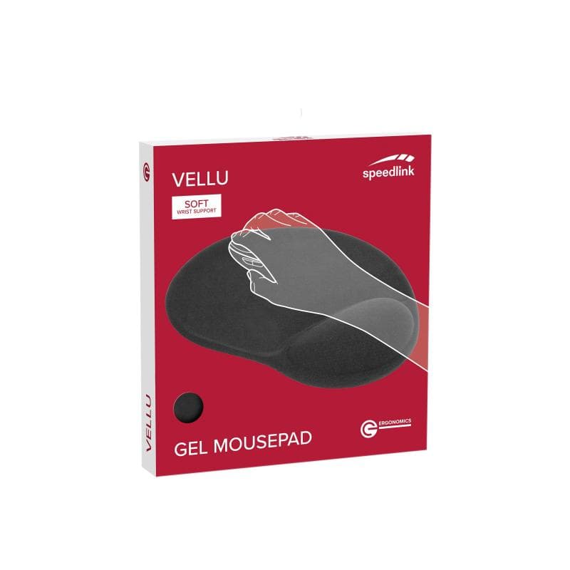 SPEED-LINK Mauspad mit Handballenauflage SpeedLink Vellu Ergonomisch, Handballenauflage Schwarz