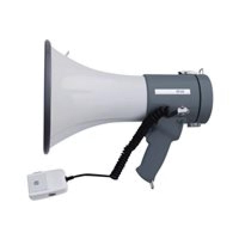 SPEAKA PROFESSIONAL ER-66S Megaphon mit Handmikrofon, mit Haltegurt, integrierte Sounds