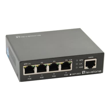 LEVEL ONE GEP-0523 5 Port Gigabit PoE Switch 802 3at af PoE 4 PoE Ausgaenge 60W