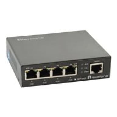 LEVEL ONE GEP-0523 5 Port Gigabit PoE Switch 802 3at af PoE 4 PoE Ausgaenge 60W