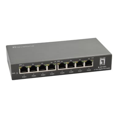 LEVEL ONE GEP-0823 8-Port-Gigabit-PoE-Switch 802 3ataf PoE 120W