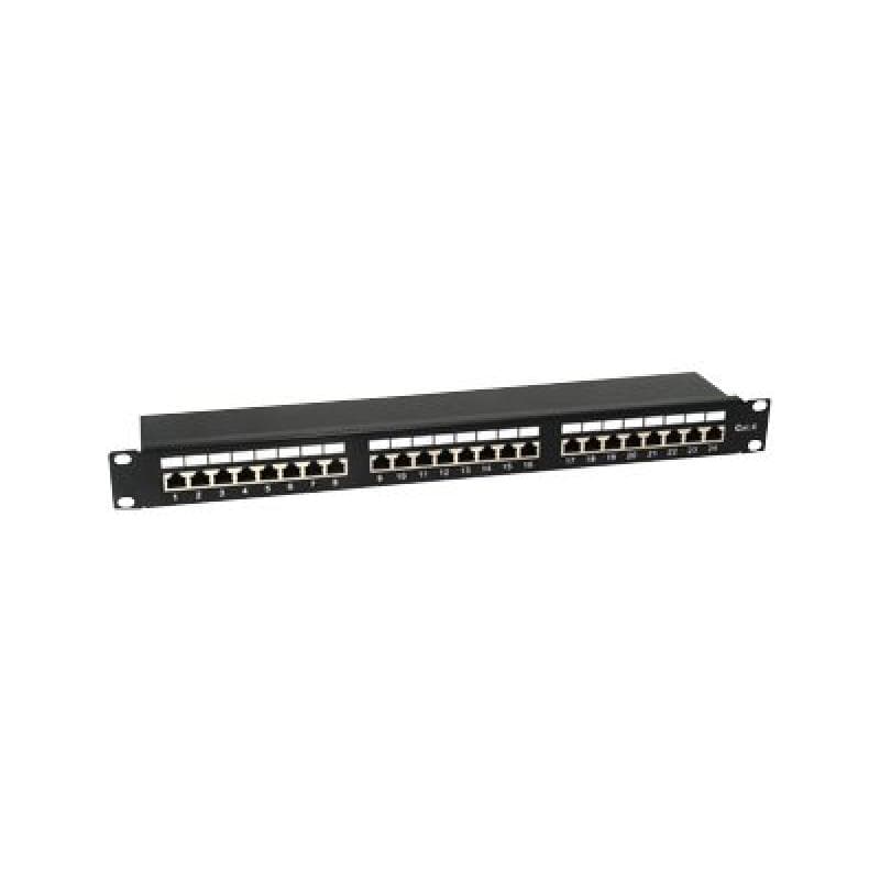 EQUIP Patchpanel 24x RJ45 Cat6  19″ 1HE schwarz