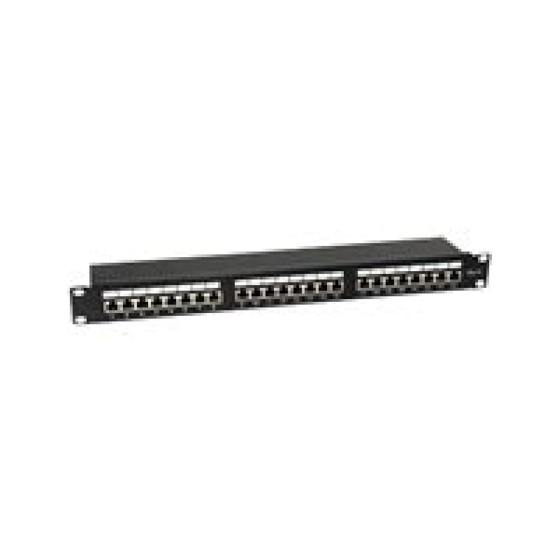 EQUIP Patchpanel 24x RJ45 Cat6  19″ 1HE schwarz