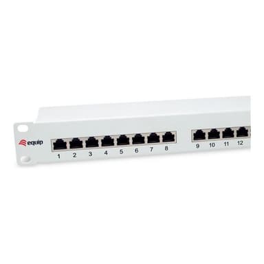 EQUIP Patchpanel 24x RJ45 Cat6  19″ 1HE grau