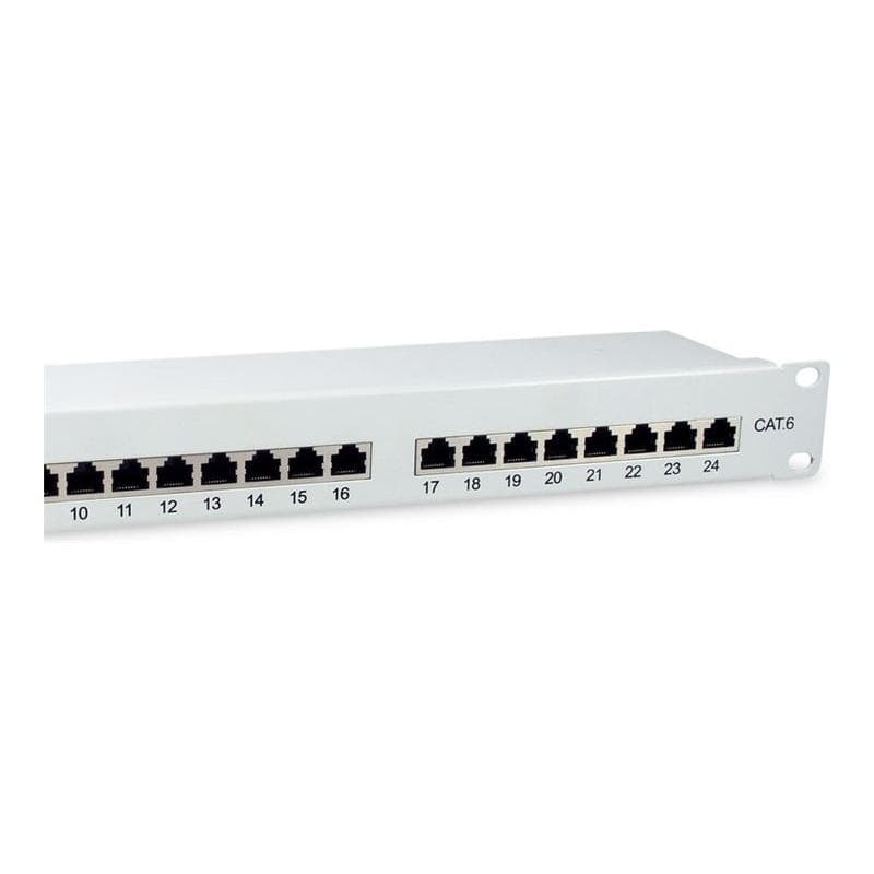 EQUIP Patchpanel 24x RJ45 Cat6  19″ 1HE grau