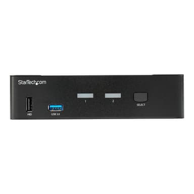 STARTECH.COM 2 Port DisplayPort KVM Switch mit USB 3.0 - 4K 60Hz - DisplayPort 1.2 KVM Monitore