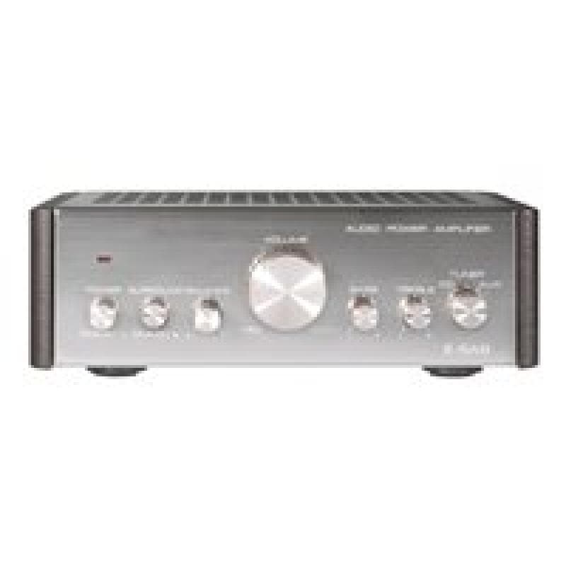 RENKFORCE E-SA9 Stereo-Verstärker 2 x 12 W Silber (metallic), Dunkel-Braun