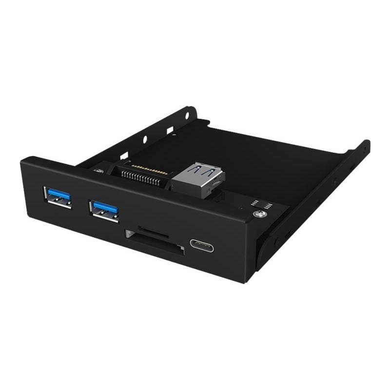 RAIDSONIC Icy Box IB-HUB1417-i3 Frontpanel mit USB 3.0 Type-C und A, Cardreader