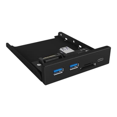 RAIDSONIC Icy Box IB-HUB1417-i3 Frontpanel mit USB 3.0 Type-C und A, Cardreader