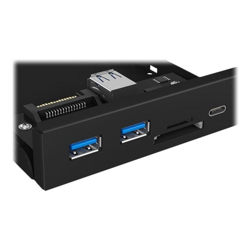 RAIDSONIC Icy Box IB-HUB1417-i3 Frontpanel mit USB 3.0 Type-C und A, Cardreader