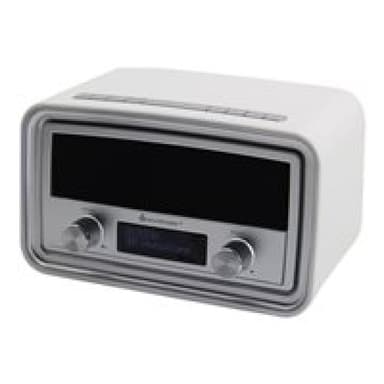 SOUNDMASTER UR190WE ws/si Nostalgie Uhrenradio,DAB+/UKW-RDS,USB-Ladebuchse