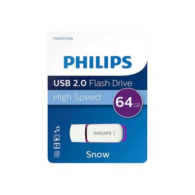 PHILIPS USB-Stick 64GB 2.0 USB Snow Edition purple