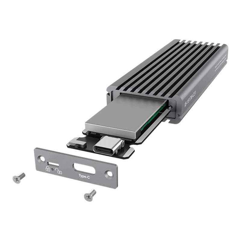 RAIDSONIC ICY BOX IB-1817M-C31 Externes Gehaeuse fuer M.2 NVMe SSD mit USB3.1 Type-C bis zu 10Gbits