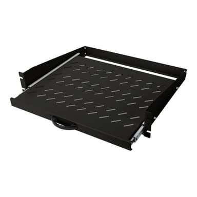 DIGITUS 2HE ausziehb. Fachboden f. Schr. ab 450mm Tiefe 88x483x352mm bis 30kg schwarz RAL 9005 Farbe