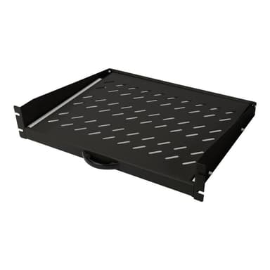 DIGITUS 2HE ausziehb. Fachboden f. Schr. ab 450mm Tiefe 88x483x352mm bis 30kg schwarz RAL 9005 Farbe
