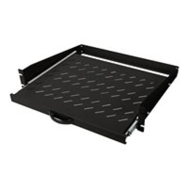 DIGITUS 2HE ausziehb. Fachboden f. Schr. ab 450mm Tiefe 88x483x352mm bis 30kg schwarz RAL 9005 Farbe