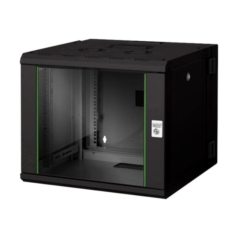 DIGITUS 9HE Wandgehäuse Unique 509x600x600mm zweiteilig schwenkbar schwarz RAL 9005 Farbe Schwarz RA