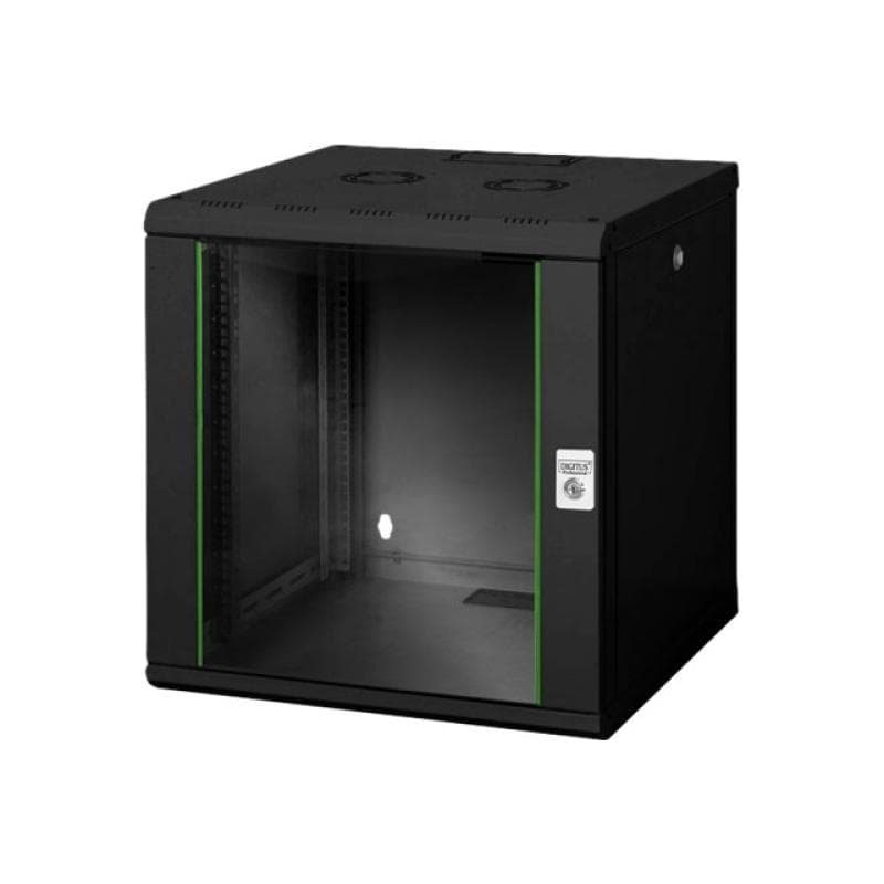DIGITUS 12HE Wandgehäuse Unique 643x600x600mm Farbe Schwarz RAL 9005
