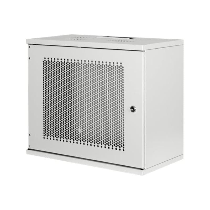 DIGITUS 9HE Wandgehäuse SOHO unmontiert 460x540x400mm perforierte Fronttür grau Farbe grau RAL 7035