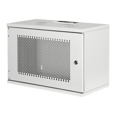 DIGITUS 7HE Wandgehäuse SOHO unmontiert 370x540x400mm perforierte Fronttür grau Farbe grau RAL 7035