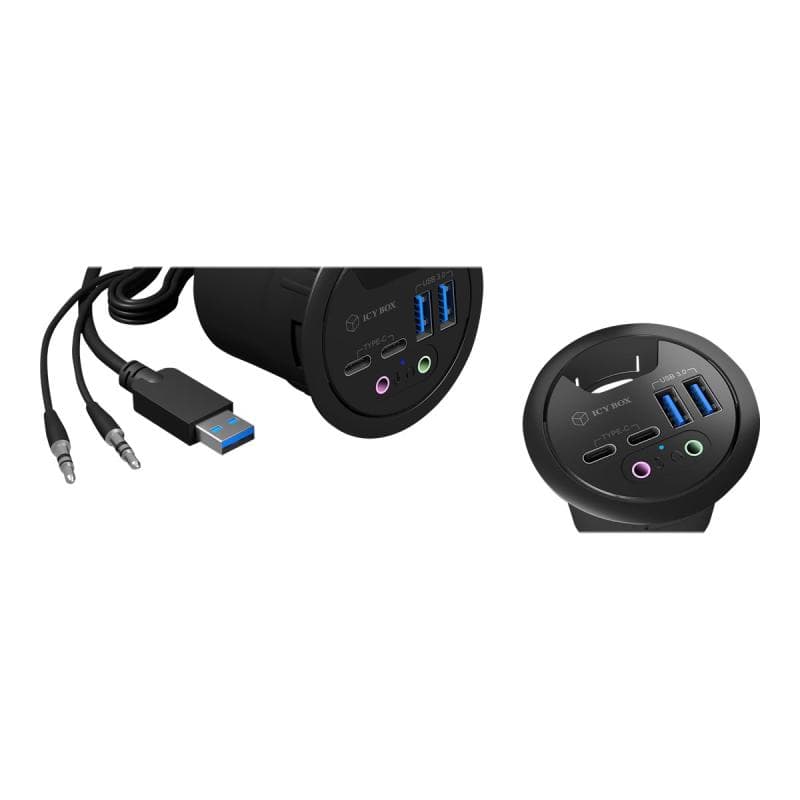 RAIDSONIC Hub 4-Port IcyBox USB 3.0 IB-HUB1403B Tischeinbau