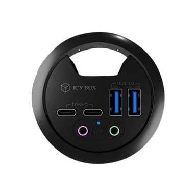 RAIDSONIC Hub 4-Port IcyBox USB 3.0 IB-HUB1403B Tischeinbau