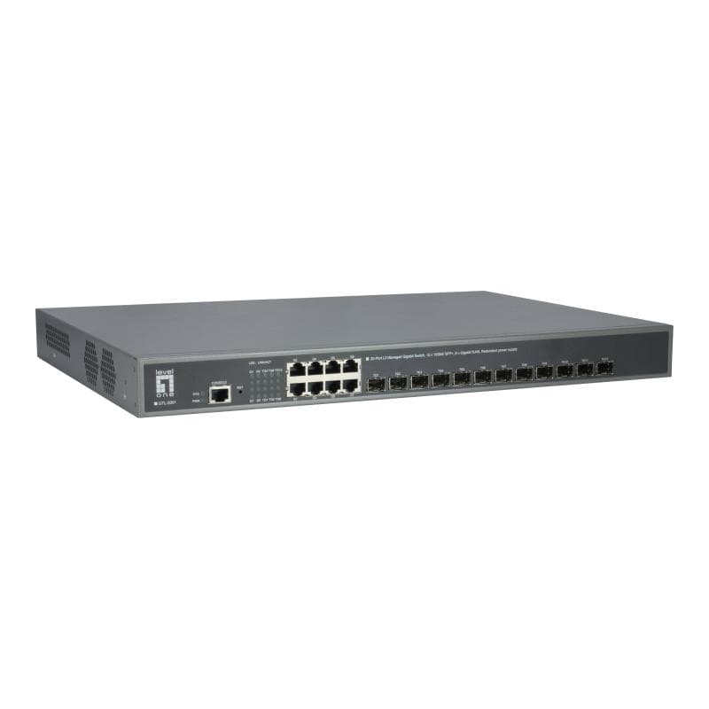 LEVEL ONE Switch  8x GE GTL-2091 12xGSFP 19″