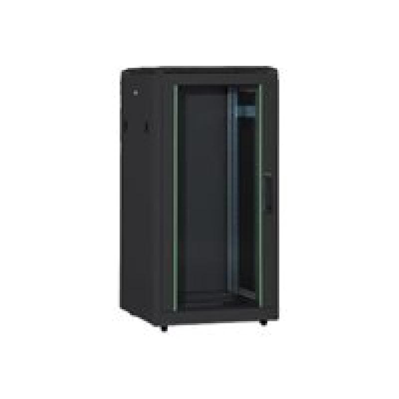 DIGITUS 42HE Unique Netzwerkschrank 600x1000mm Glastür Schwarz