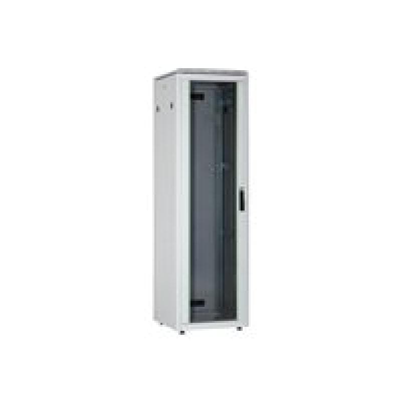 DIGITUS 42HE Unique Netzwerkschrank 600x800mm Glastür Grau