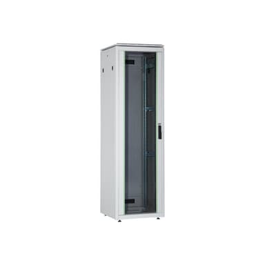 DIGITUS 22HE Unique Netzwerkschrank 600x600 mm Glastür Grau
