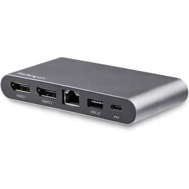 STARTECH.COM Dual Monitor USB-C Multiport Adapter - Windows - 2 x 4K DP - 100W PD 3.0 - GbE? - DP Al