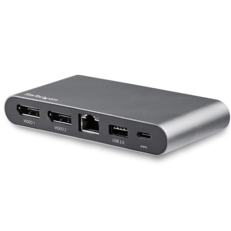 STARTECH.COM Dual Monitor USB-C Multiport Adapter - Windows - 2 x 4K DP - 100W PD 3.0 - GbE? - DP Al
