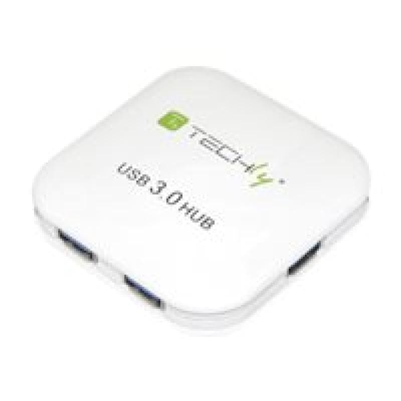 TECHLY USB 3.0 Super Speed 4 Port HUB, weiss