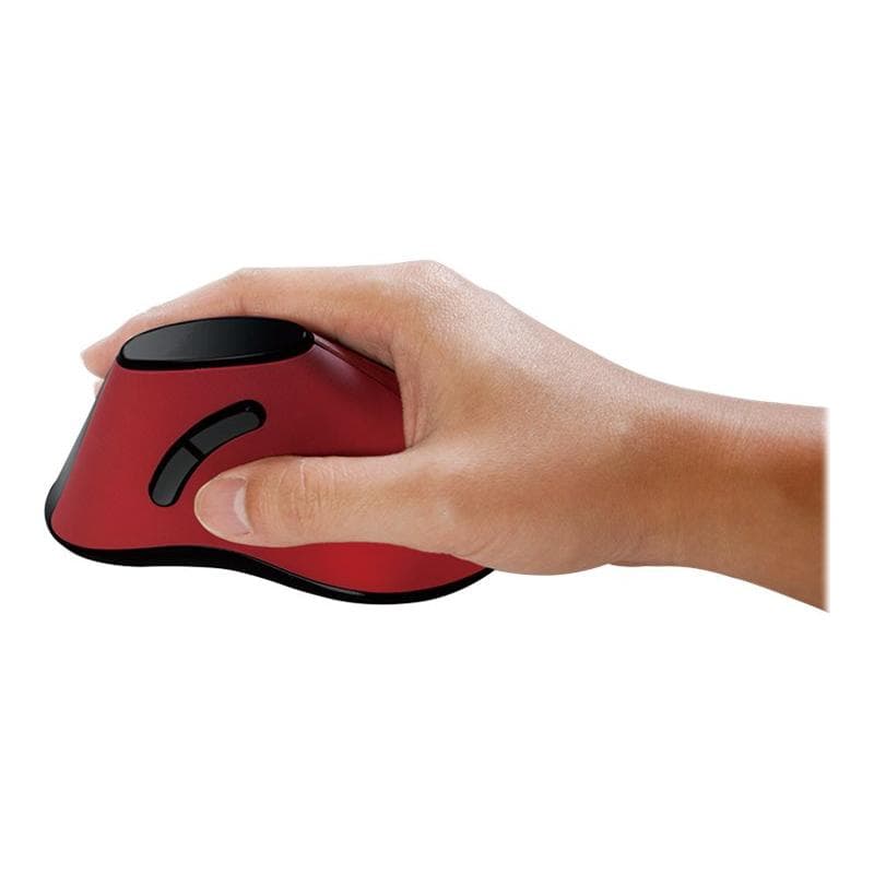LOGILINK Maus, ergonomisch vertikal, Funk 2.4 GHz, rot