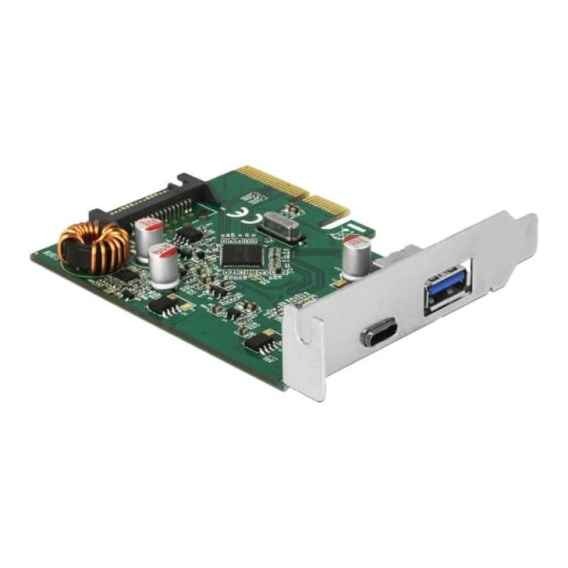 DELOCK PCI Expr. Card > 1x USB-C + 1x USB-A USB3.1 Gen 2