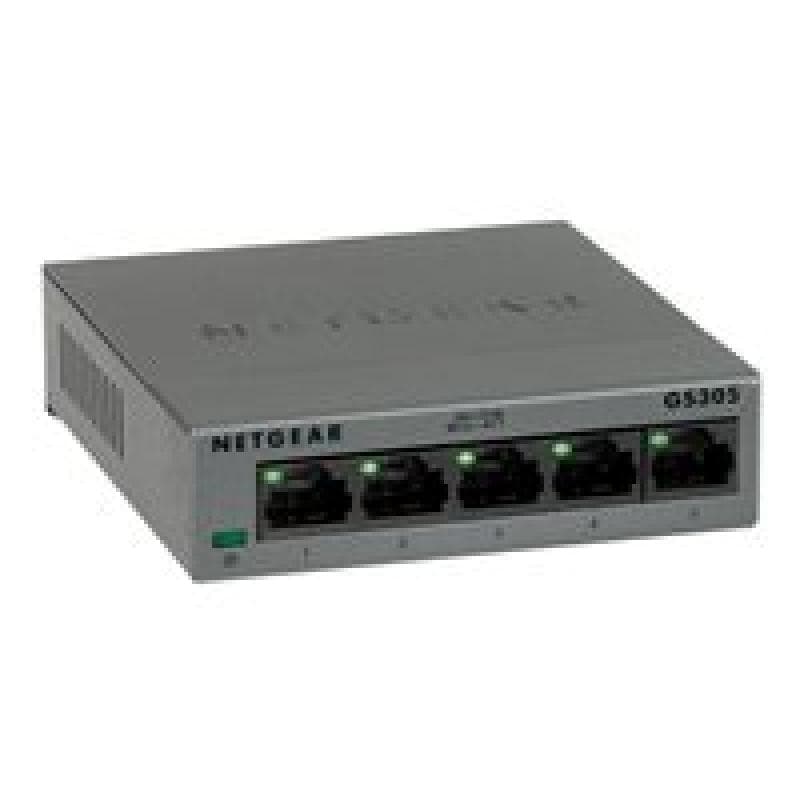 NETGEAR Switch / 5-Port Gigabit unmanaged Switch für SMB Metallgehäuse, Desktop, lüfterlos, Metallpo