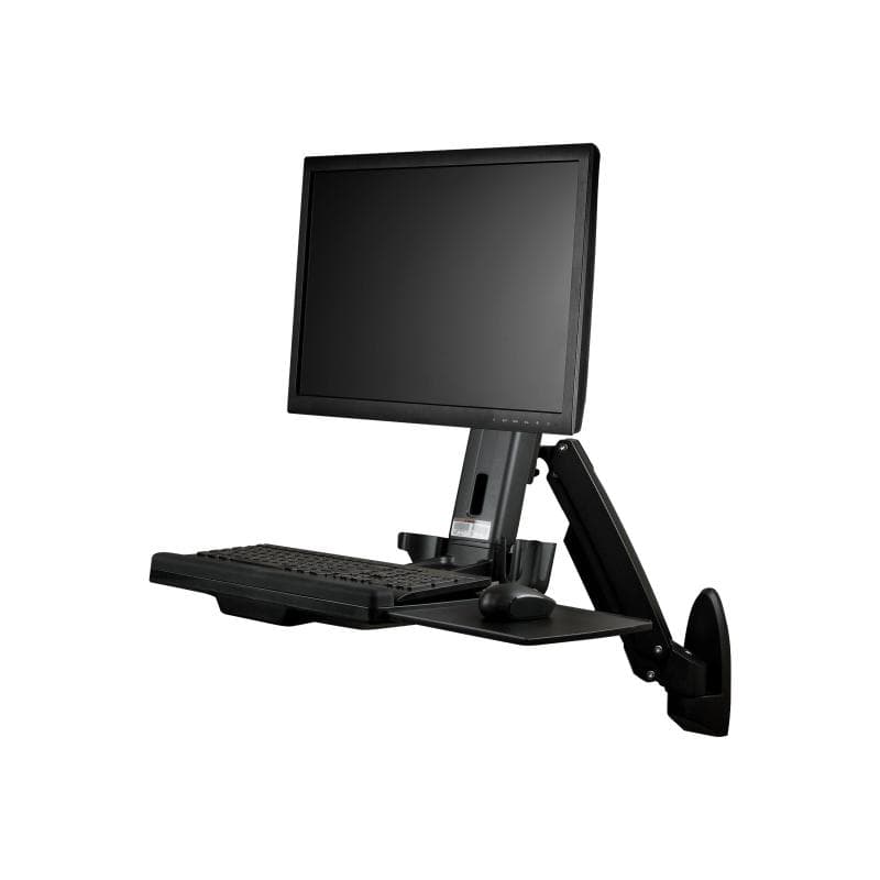 STARTECH.COM Wandmontage Sitz-/ Steh Workstation - 1 Monitor bis zu 60,96cm 24Zoll - VESA - Höhenver