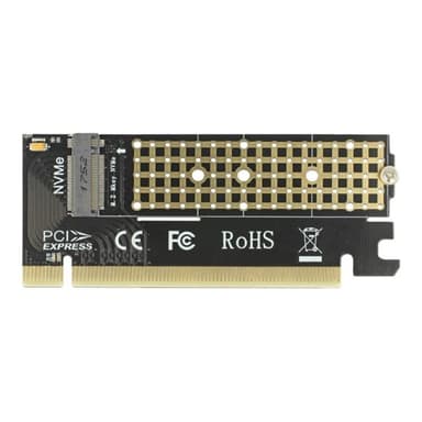 DELOCK PCI Express x16 Card to 1 x NVMe M.2 Key M - Speicher-Controller - 1 Sender/Kanal - M.2 Card