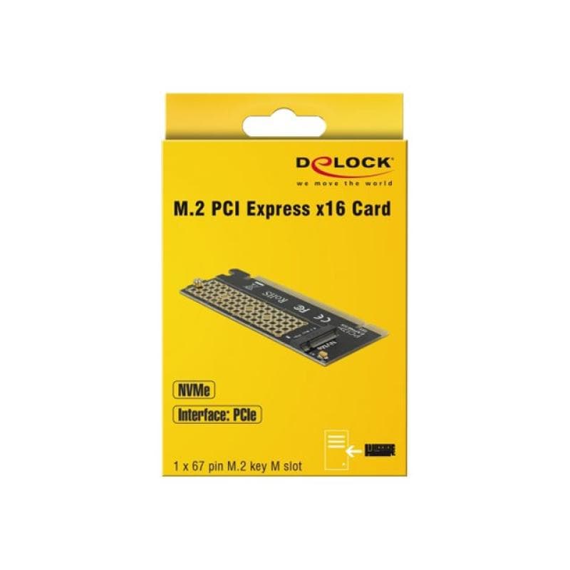 DELOCK PCI Express x16 Card to 1 x NVMe M.2 Key M - Speicher-Controller - 1 Sender/Kanal - M.2 Card