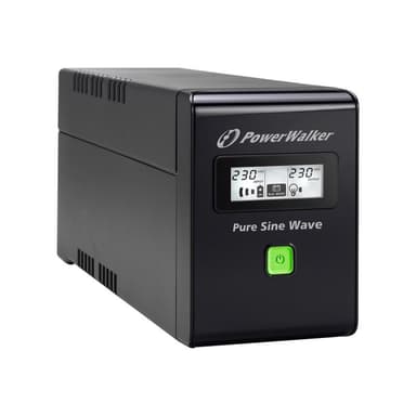 BLUEWALKER VI 800 SW FR Line-Interaktiv 800VA 2AC-Ausgänge Kompakt Schwarz - Grün Unterbrechungsfrei